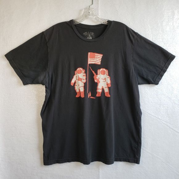 Chaser T Shirt Mens Large Black Graphic of Astronauts w/Beer & US Flag Patriot - Picture 12 of 12